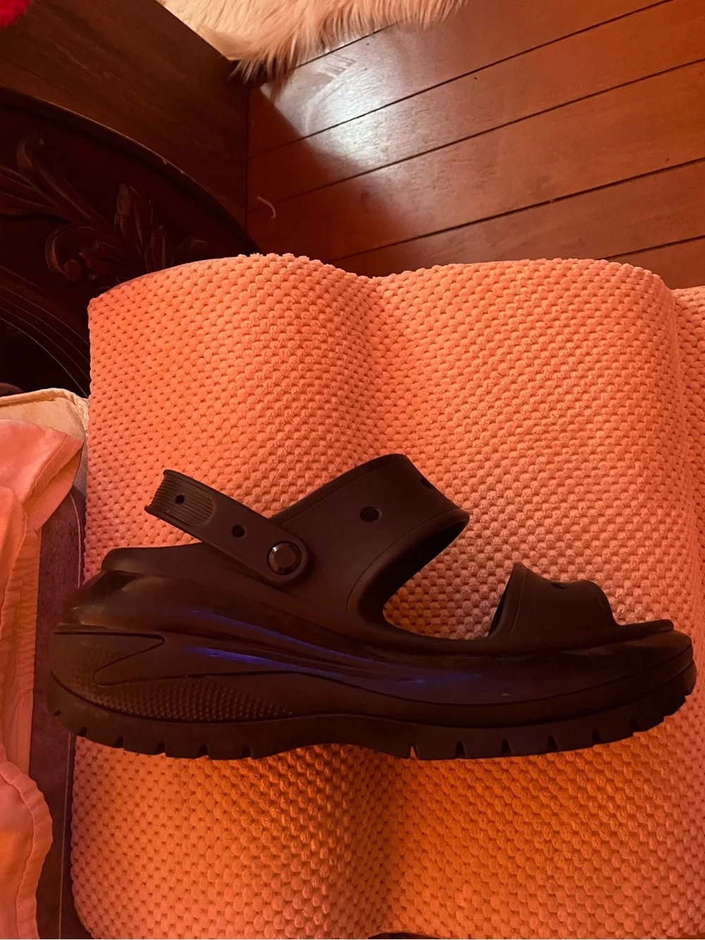 Black Platform crocs M12